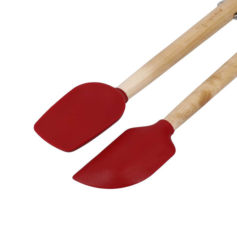 KitchenAid Birchwood Mini Spatulas Set Of Two Empire Red image number 2